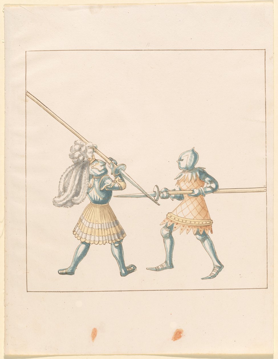 Freydal, Księga potyczek i turnieju cesarza Maksymiliana I: Walki na piechotę (potyczki) (Tom III): Tablica 147 autorstwa German 16th Century