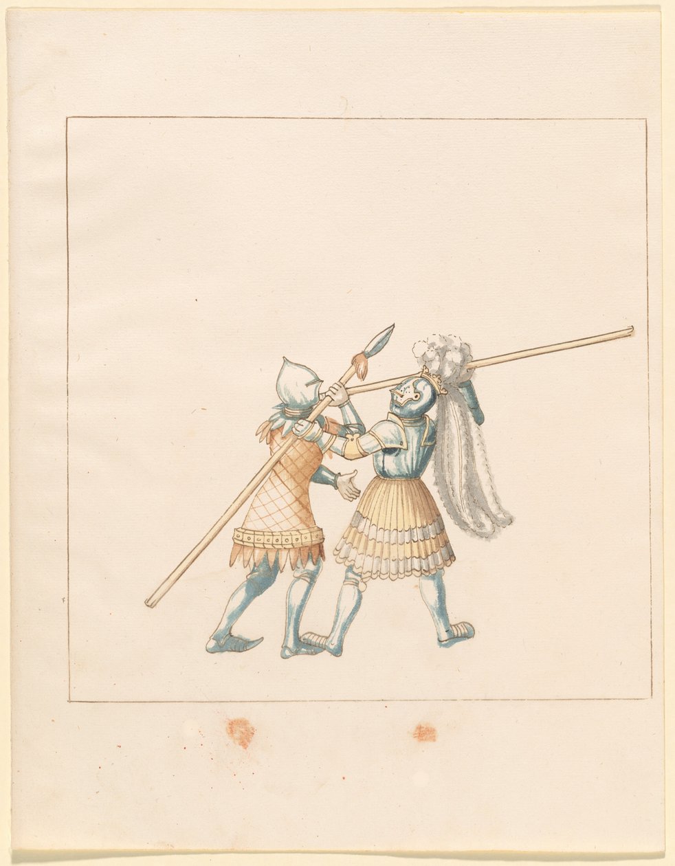 Freydal, Księga potyczek i turnieju cesarza Maksymiliana I: Walki na piechotę (potyczki) (tom III): płyta 150 autorstwa German 16th Century