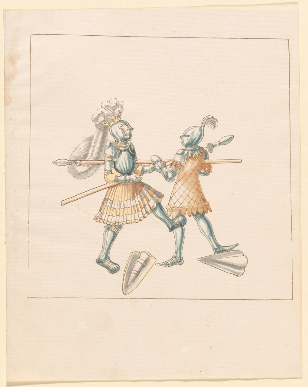 Freydal, Księga potyczek i turnieju cesarza Maksymiliana I: Walki na piechotę (potyczki) (tom III): płyta 151 autorstwa German 16th Century