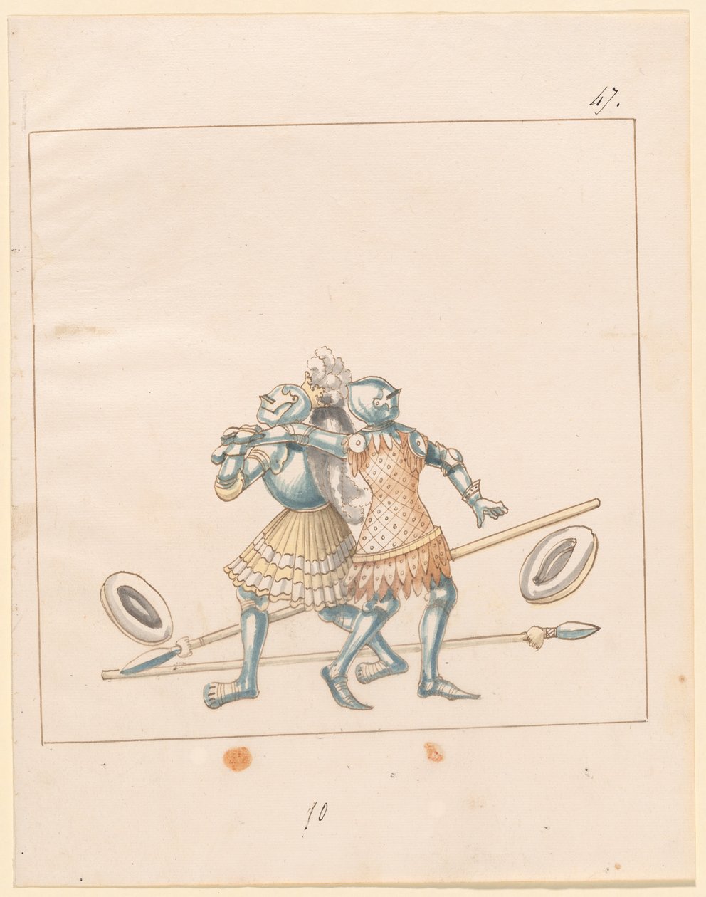 Freydal, Księga potyczek i turnieju cesarza Maksymiliana I: Walki na piechotę (potyczki) (Tom III): Tablica 152 autorstwa German 16th Century