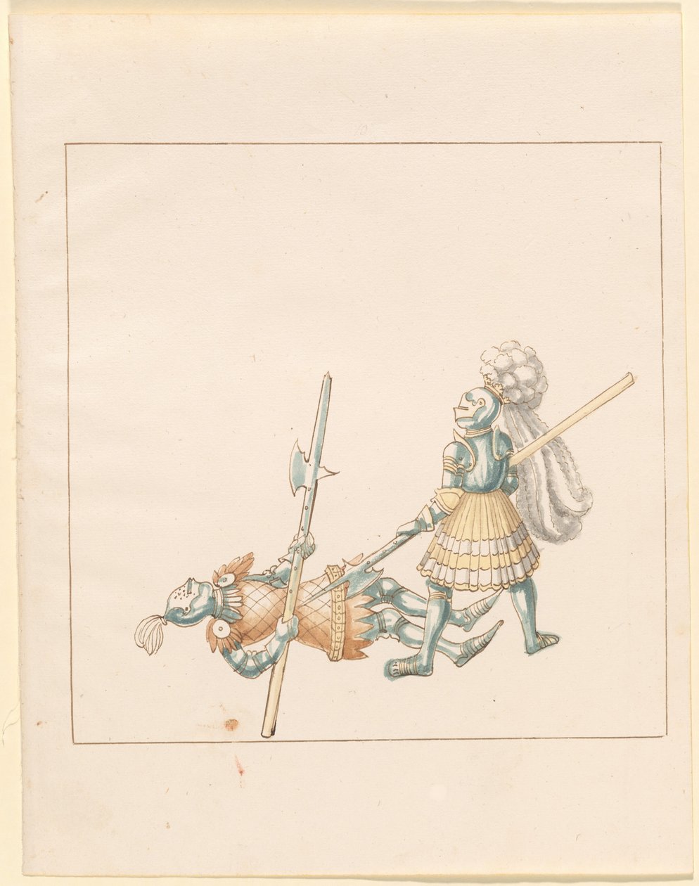 Freydal, Księga potyczek i turnieju cesarza Maksymiliana I: Walki na piechotę (potyczki) (tom III): płyta 145 autorstwa German 16th Century