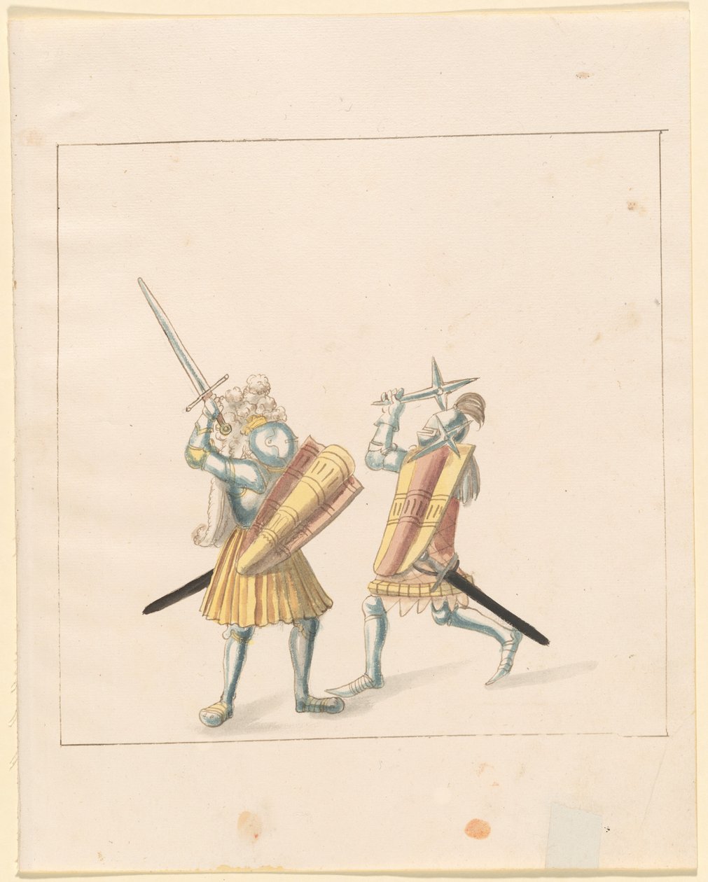 Freydal, Księga potyczek i turnieju cesarza Maksymiliana I: Walki na piechotę (potyczki) (tom III): płyta 155 autorstwa German 16th Century