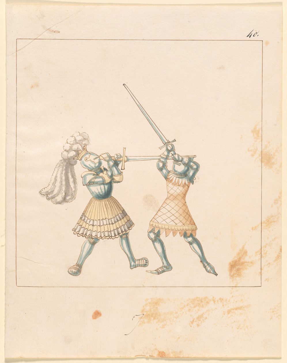 Freydal, Księga potyczek i turnieju cesarza Maksymiliana I: Walki na piechotę (potyczki) (tom III): płyta 157 autorstwa German 16th Century