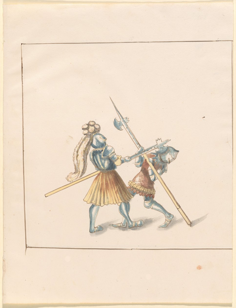 Freydal, Księga potyczek i turnieju cesarza Maksymiliana I: Walki na piechotę (potyczki) (Tom III): Tablica 142 autorstwa German 16th Century