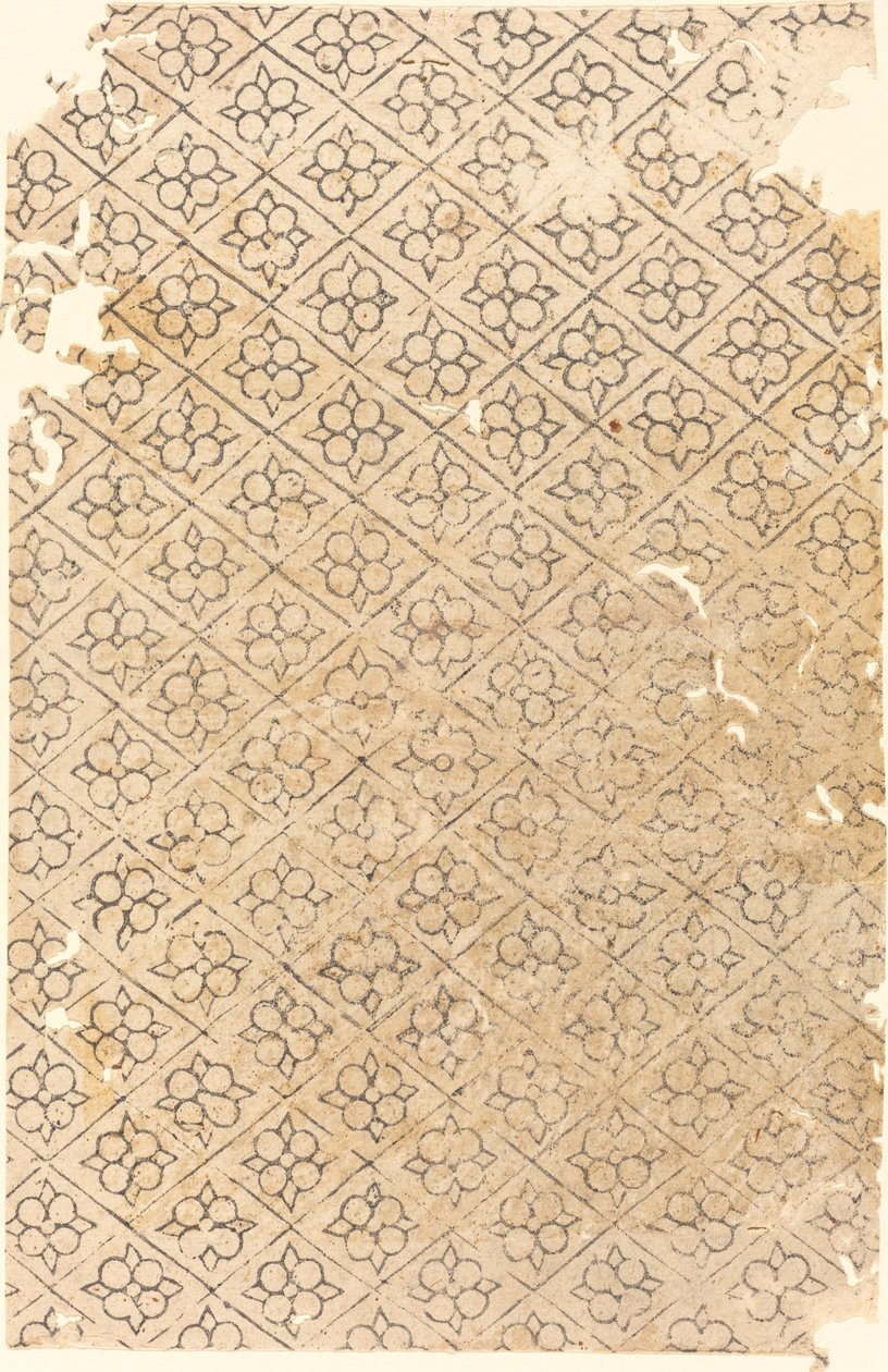Arkusz z wzorem kwiatowym i diamentowym autorstwa German 16th Century