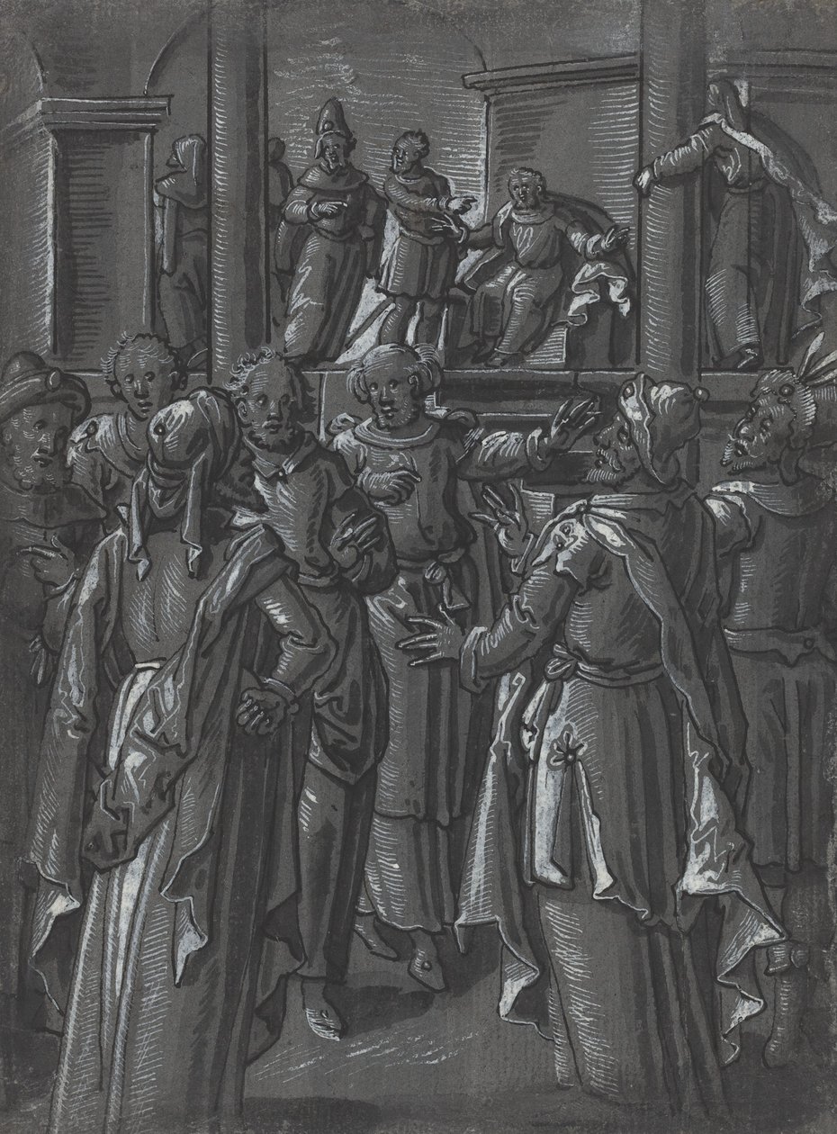 Arcykapłan przed Piłatem [verso] autorstwa German 16th Century