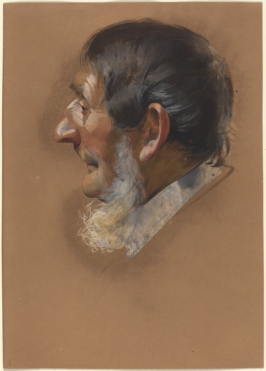 Profil mężczyzny z wąsami autorstwa German 19th Century