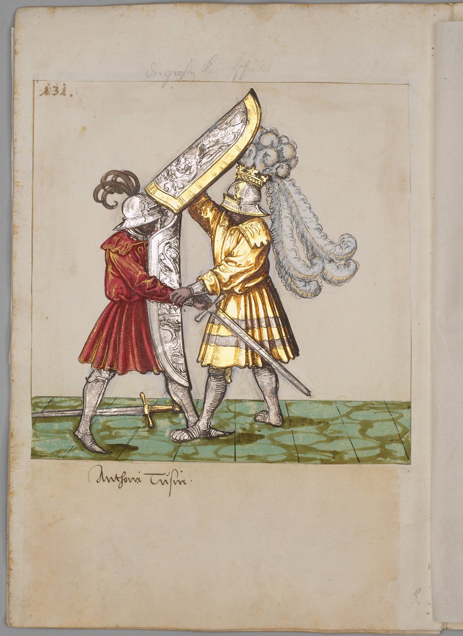 Ilustracja z Księgi turniejowej cesarza Maksymiliana I, 1512-1515 autorstwa German Master
