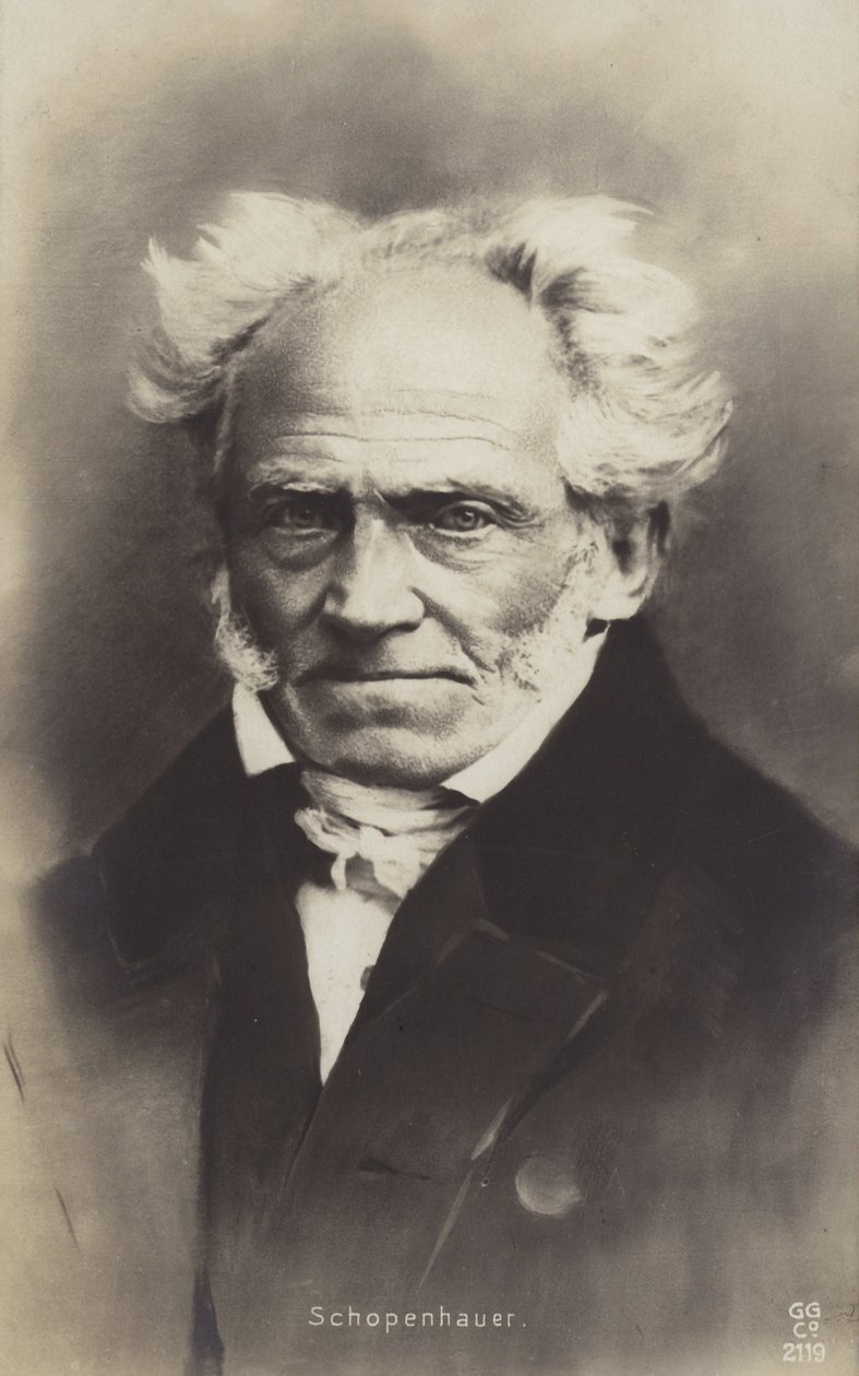 Arthur Schopenhauer (1788-1860), niemiecki filozof (zdjęcie czarno-białe) autorstwa German Photographer