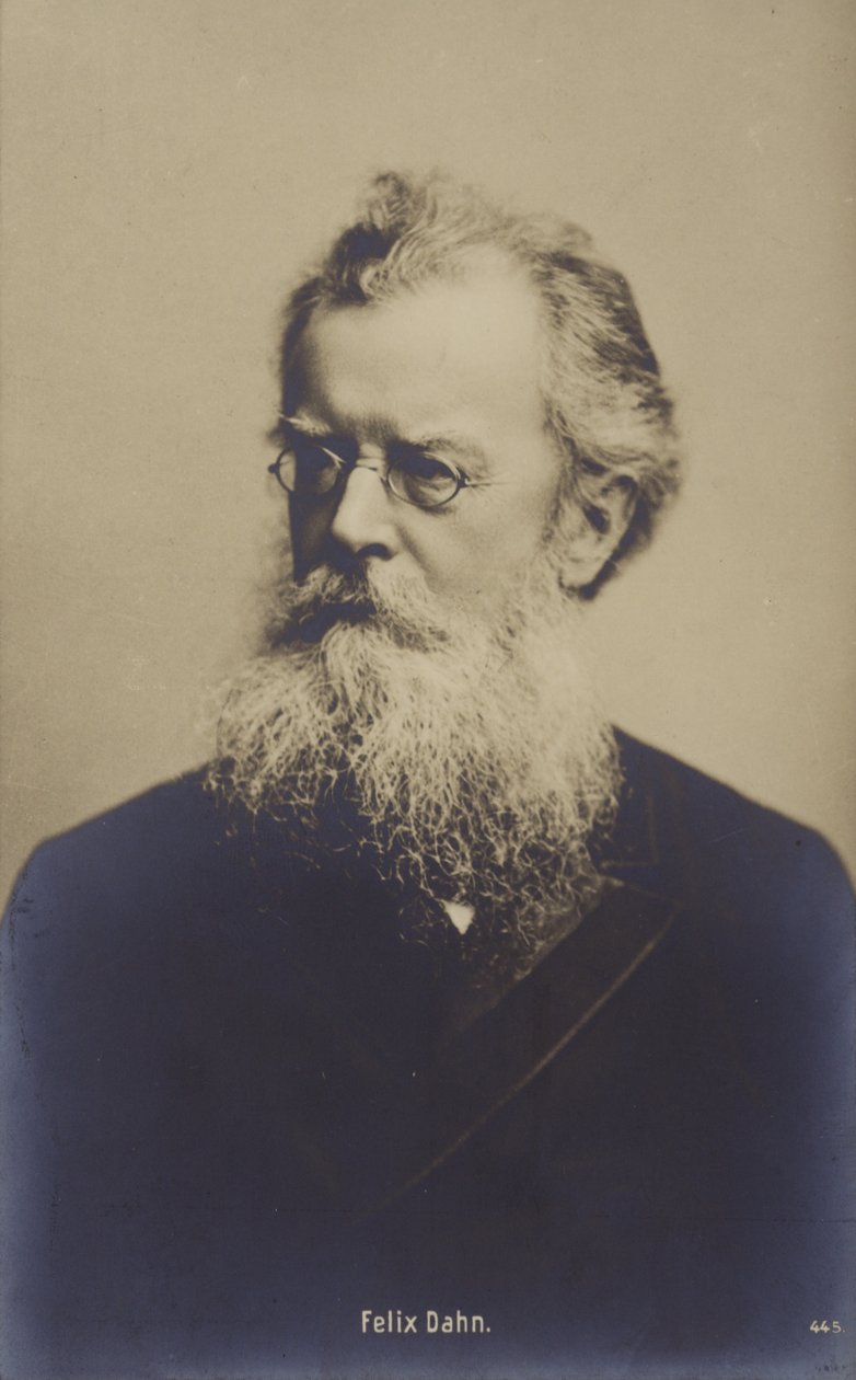 Felix Dahn (1834-1912), niemiecki prawnik, pisarz i historyk (zdjęcie czarno-białe) autorstwa German Photographer