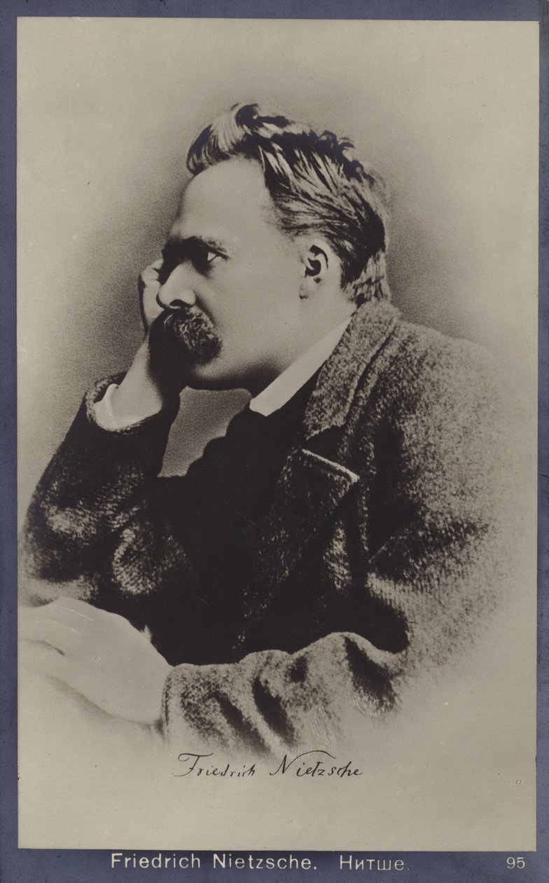 Friedrich Nietzche (1844-1900), niemiecki filozof i pisarz (zdjęcie czarno-białe) autorstwa German Photographer
