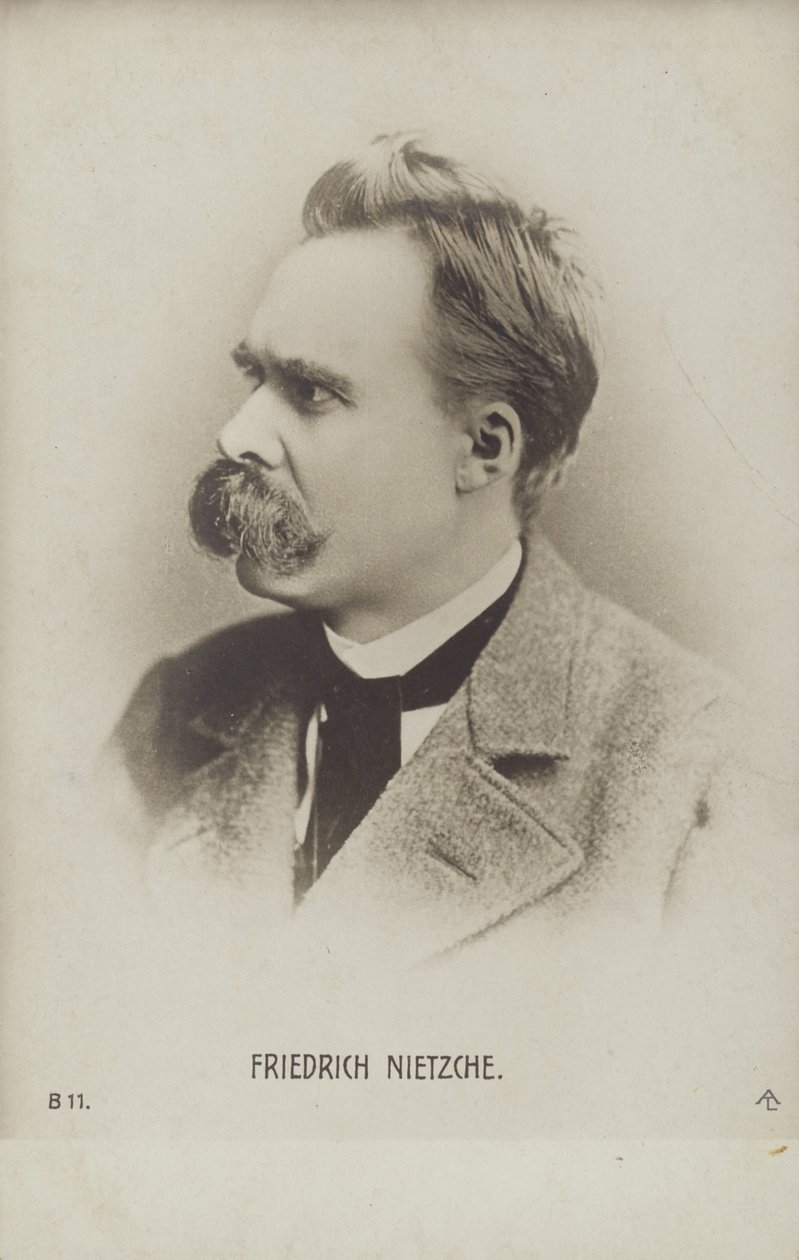 Friedrich Nietzche (1844-1900), niemiecki filozof i pisarz (zdjęcie czarno-białe) autorstwa German Photographer