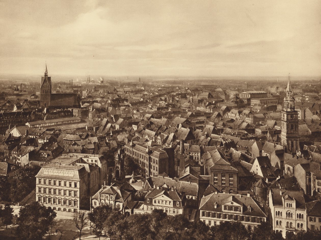Serce starego miasta, Hanower (zdjęcie czarno-białe) autorstwa German Photographer