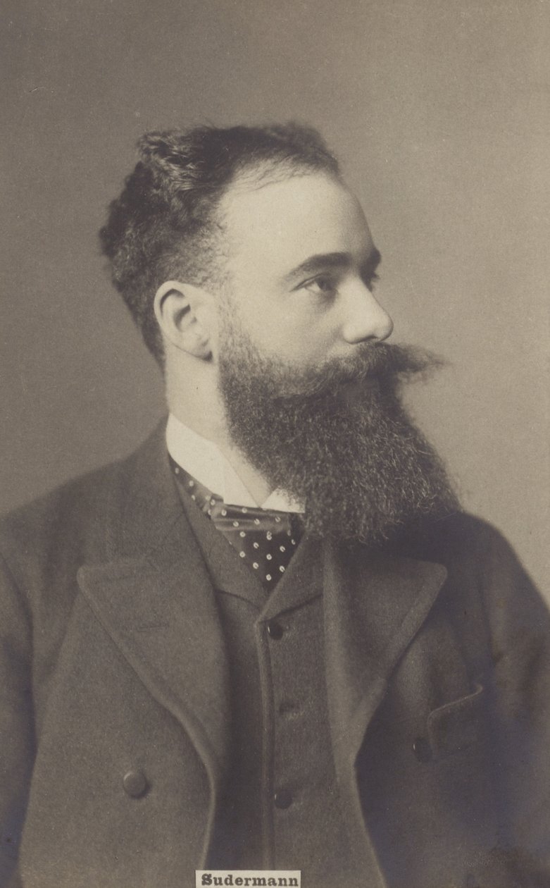 Hermann Sudermann (1857-1928), niemiecki dramaturg i powieściopisarz (zdjęcie czarno-białe) autorstwa German Photographer