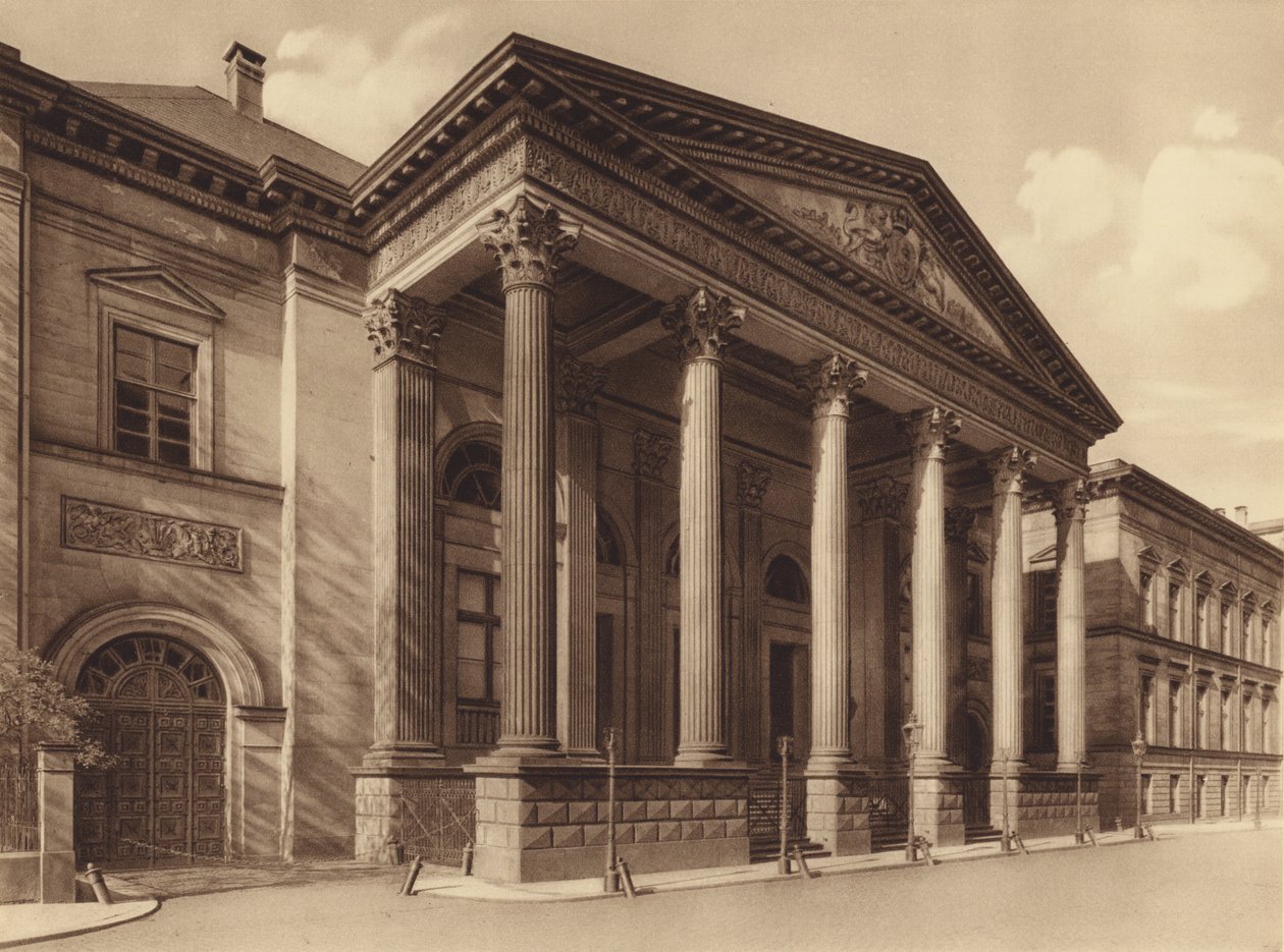 Leine Palace, Hanower (zdjęcie czarno-białe) autorstwa German Photographer