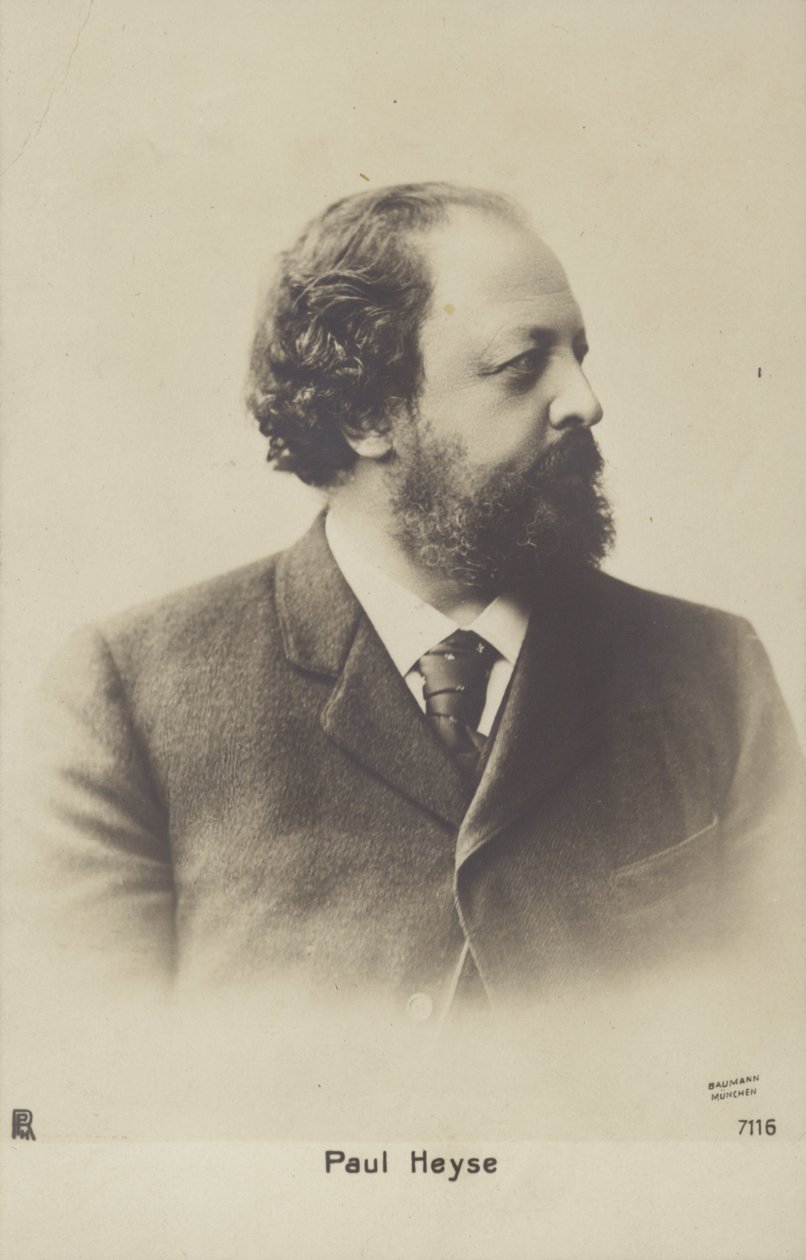Paul Heyse (1830-1914), niemiecki pisarz i tłumacz (zdjęcie czarno-białe) autorstwa German Photographer