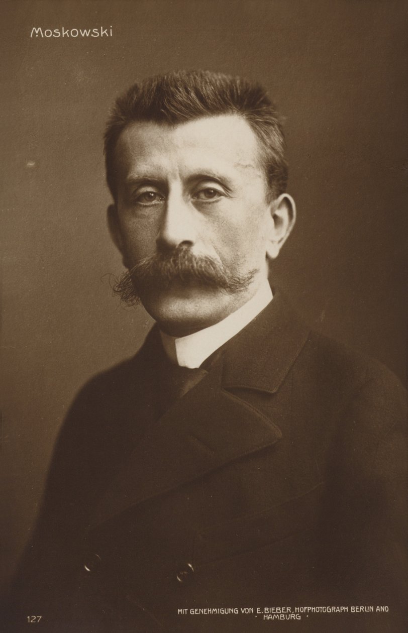 Portret Moritza Moszkowskiego (zdjęcie czarno-białe) autorstwa German Photographer