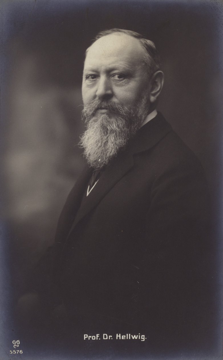 Profesor doktor Hellwig (zdjęcie czarno-białe) autorstwa German Photographer