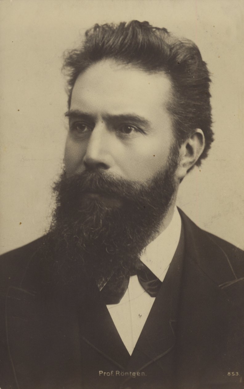 Wilhelm Roentgen (1845-1923), niemiecki fizyk (zdjęcie czarno-białe) autorstwa German Photographer
