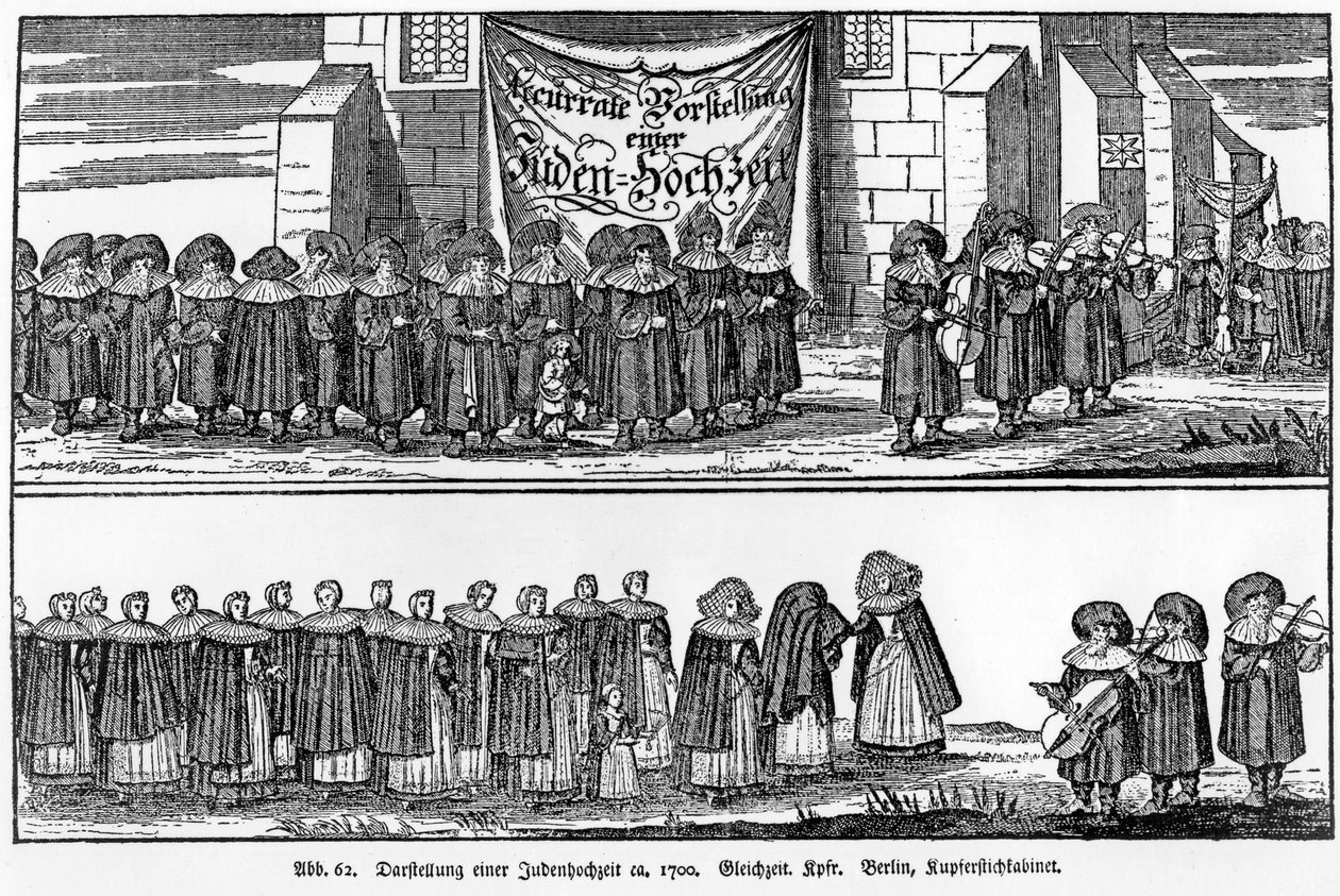 Żydowska procesja ślubna z ok. 1700 autorstwa German School