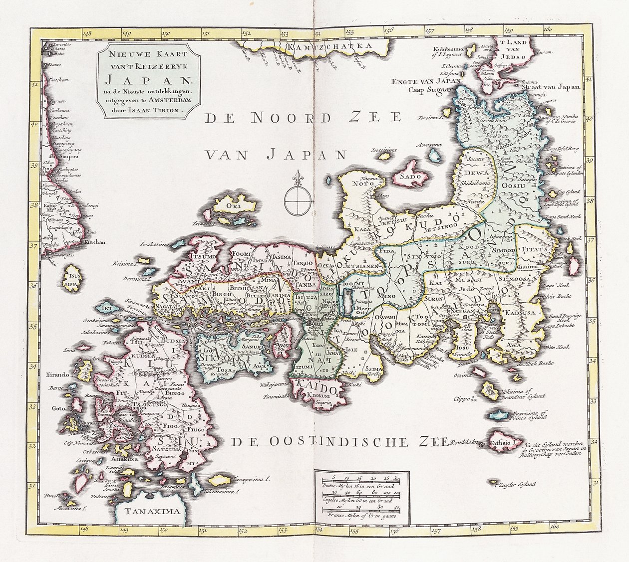 Mapa Japonii, 1769 autorstwa German School