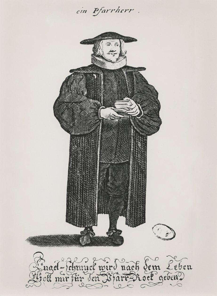 Pastor protestancki pod koniec XVII wieku autorstwa German School