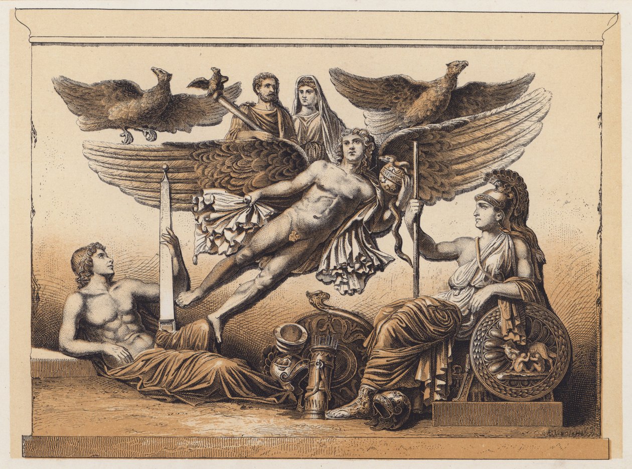 Apoteoza (kolorowa litografia) autorstwa German School
