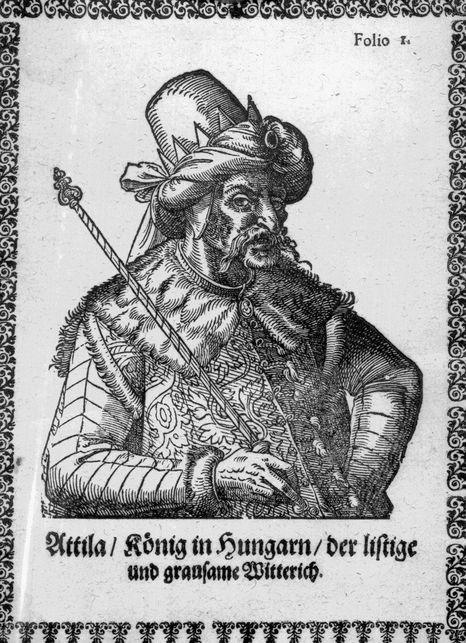Hun Attila (grafika) autorstwa German School