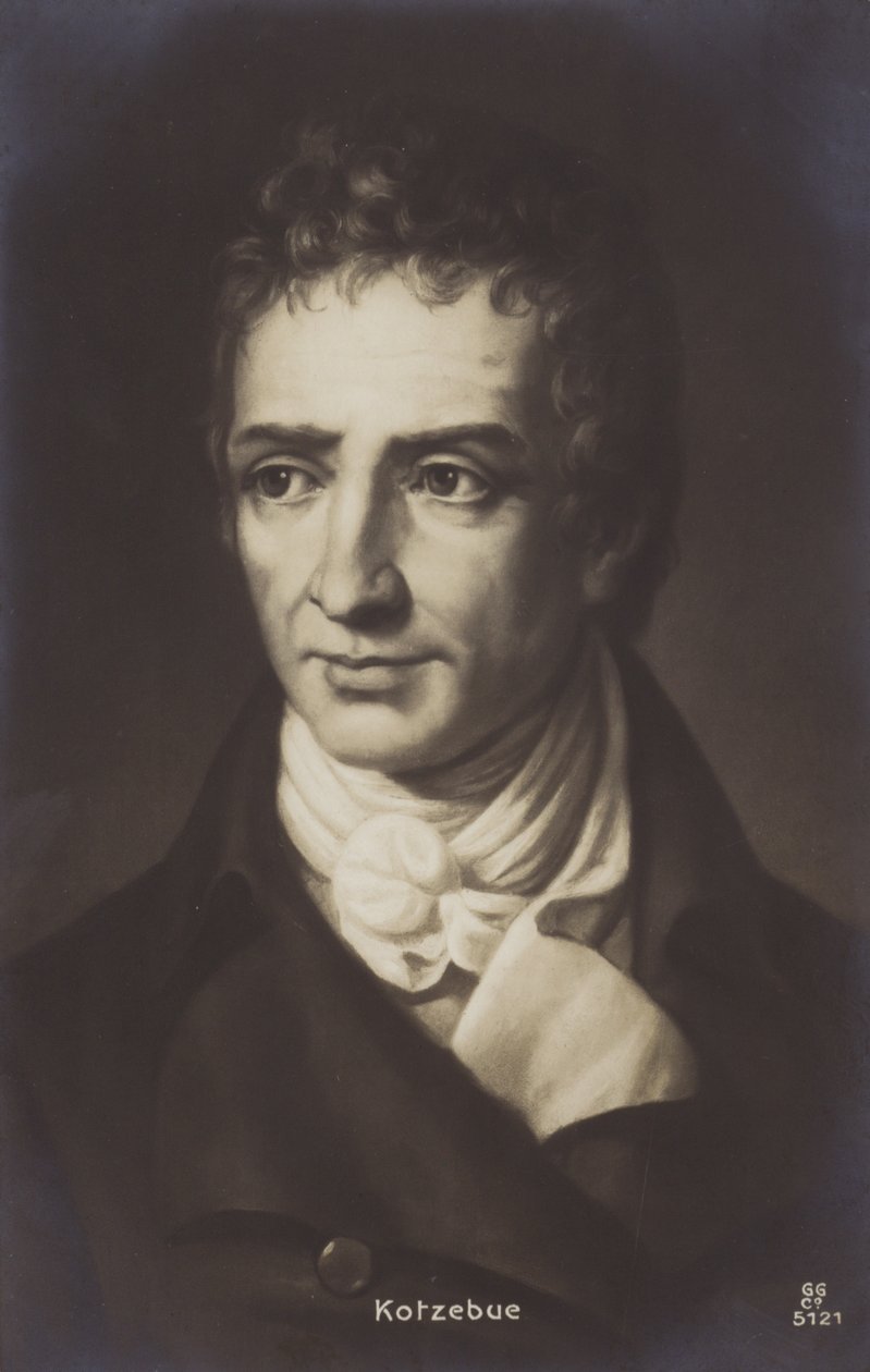 August Kotzebue (1761-1819), niemiecki dramaturg i pisarz (litografia) autorstwa German School