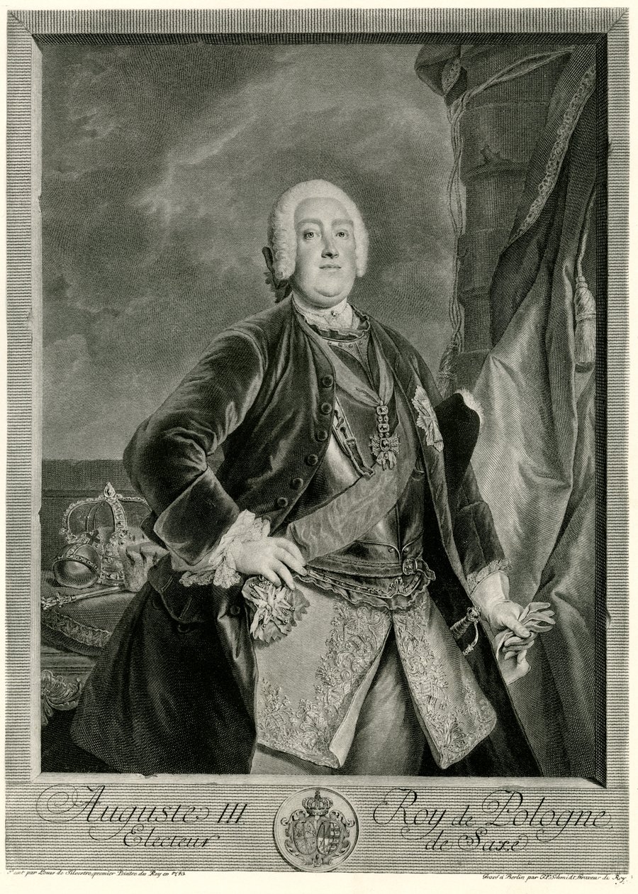 August III (1696-1763) król polski (fototyp) autorstwa German School