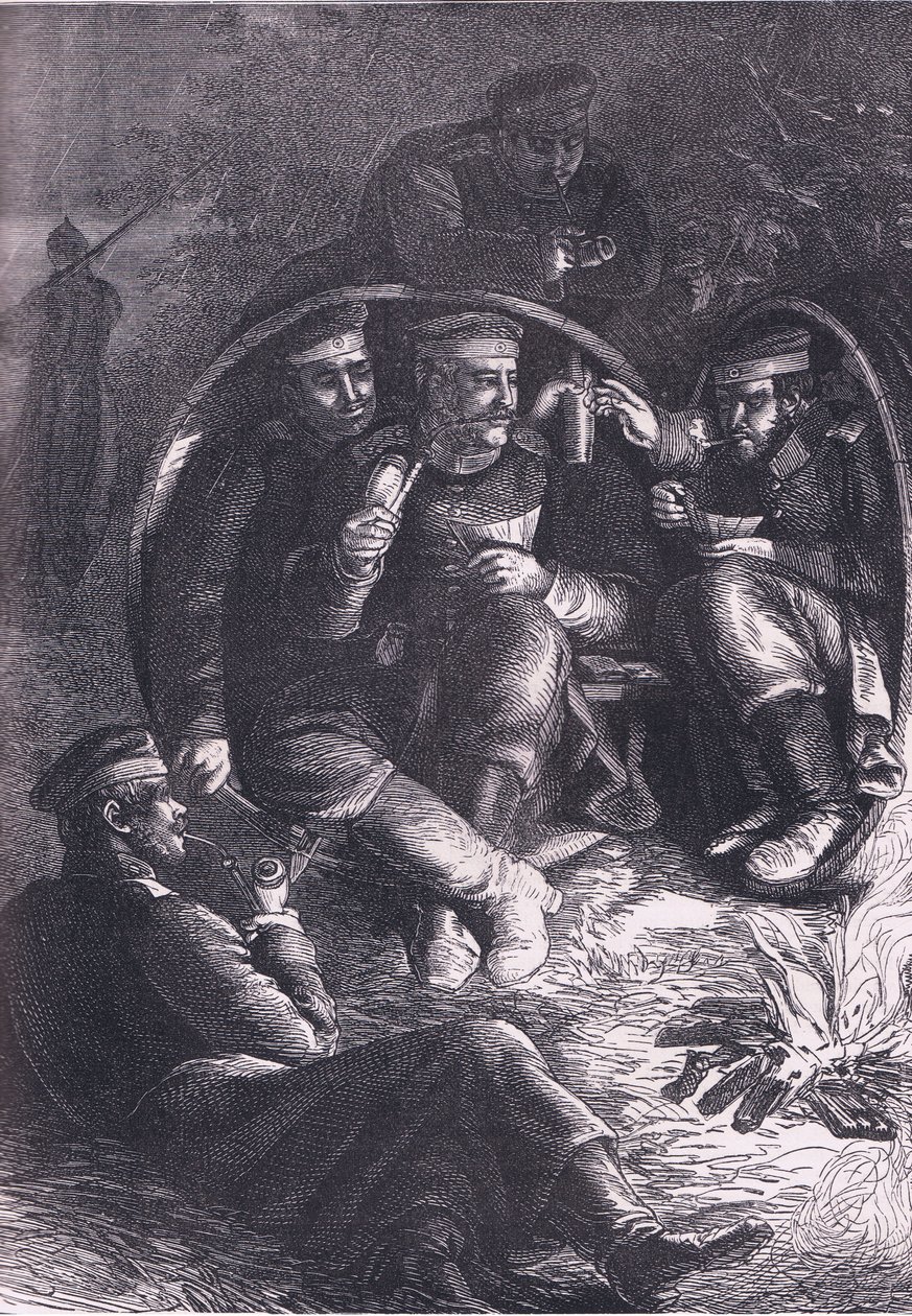 Przed Metz, Cassells History of the War between France and Germany opublikowany przez Cassell and Company Limited, c.1890 (lito) autorstwa German School