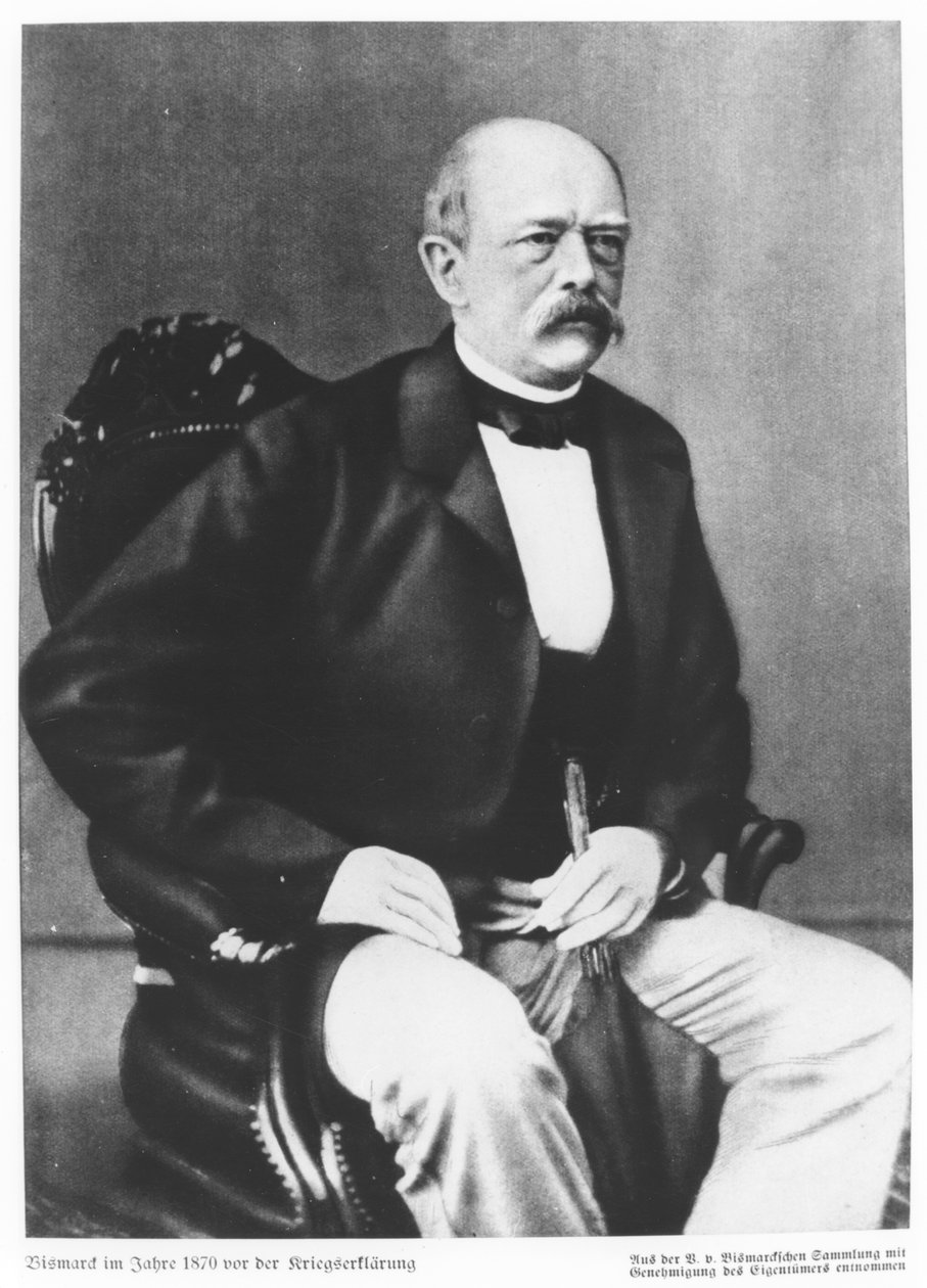 Bismarck w 1870 przed wypowiedzeniem wojny autorstwa German School