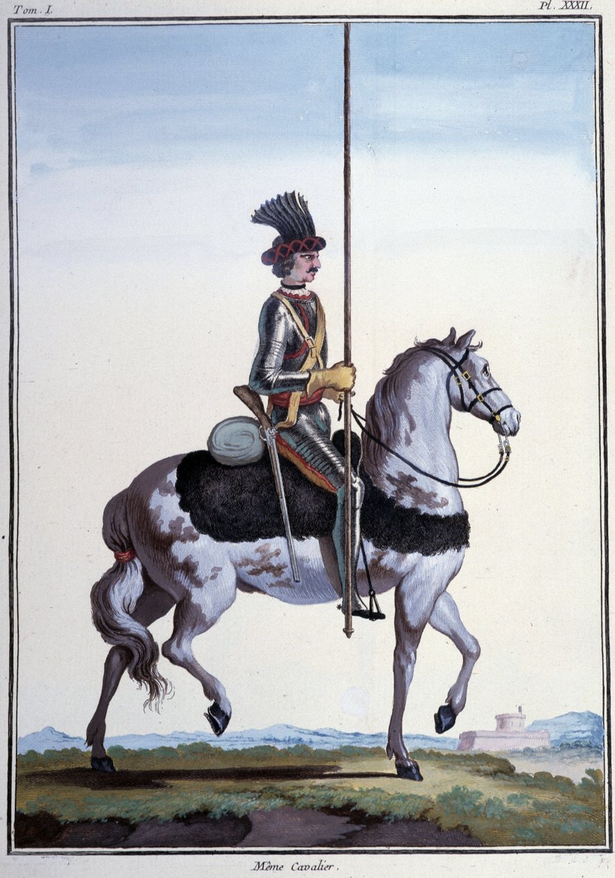 Cavalier - w „Moich marzeniach” hrabiego Saxe, wyd. Desaint and Saillant, Paryż autorstwa German School