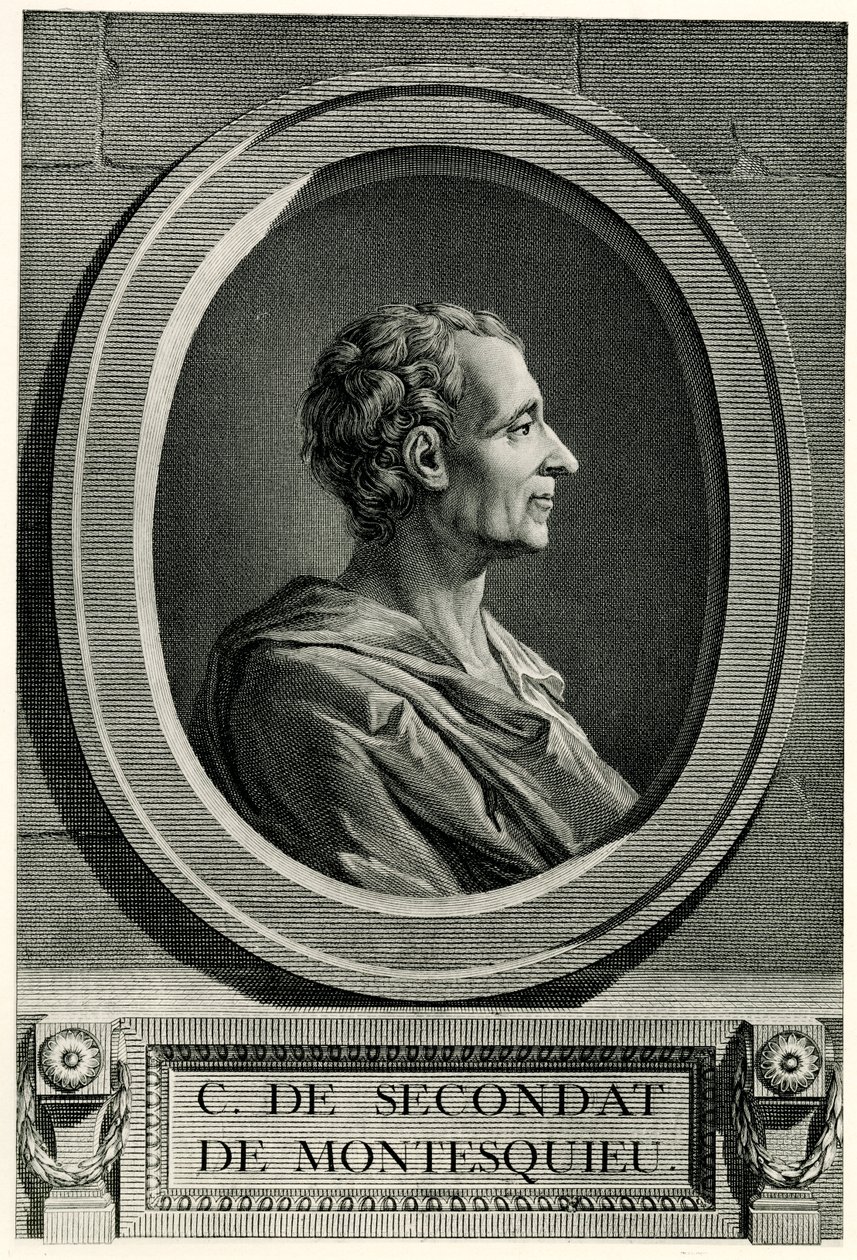 Monteskiuszowy Charles de Secondat autorstwa German School