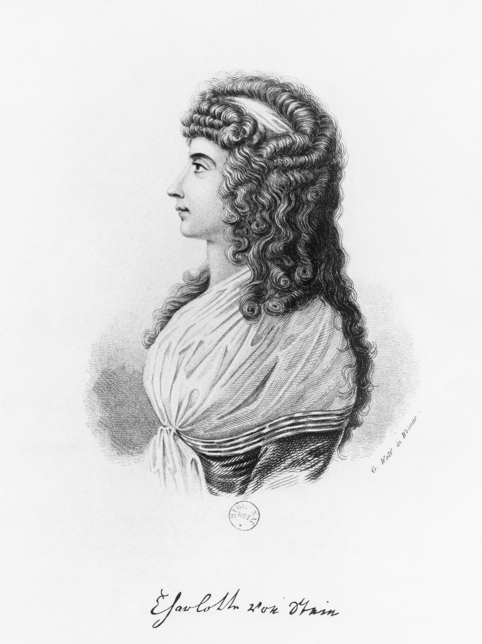 Charlotte von Stein, ur. von Schardt, koniec XVIII w. – początek XIX w., sztych. G. Wolf autorstwa German School