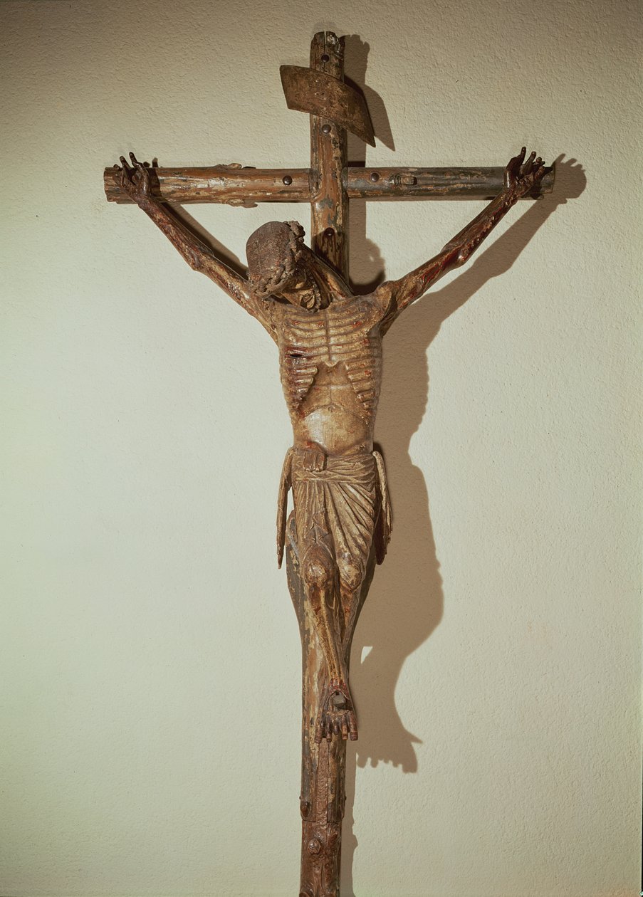 Chrystus na krzyżu, zwany Le Devot Christ, 1307 (drewno) autorstwa German School