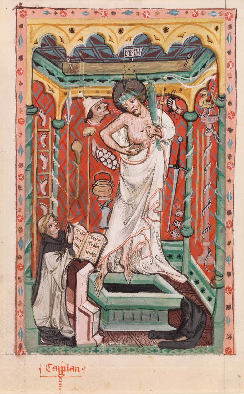 Chrystus z Arma Christi (wc na welinie) autorstwa German School