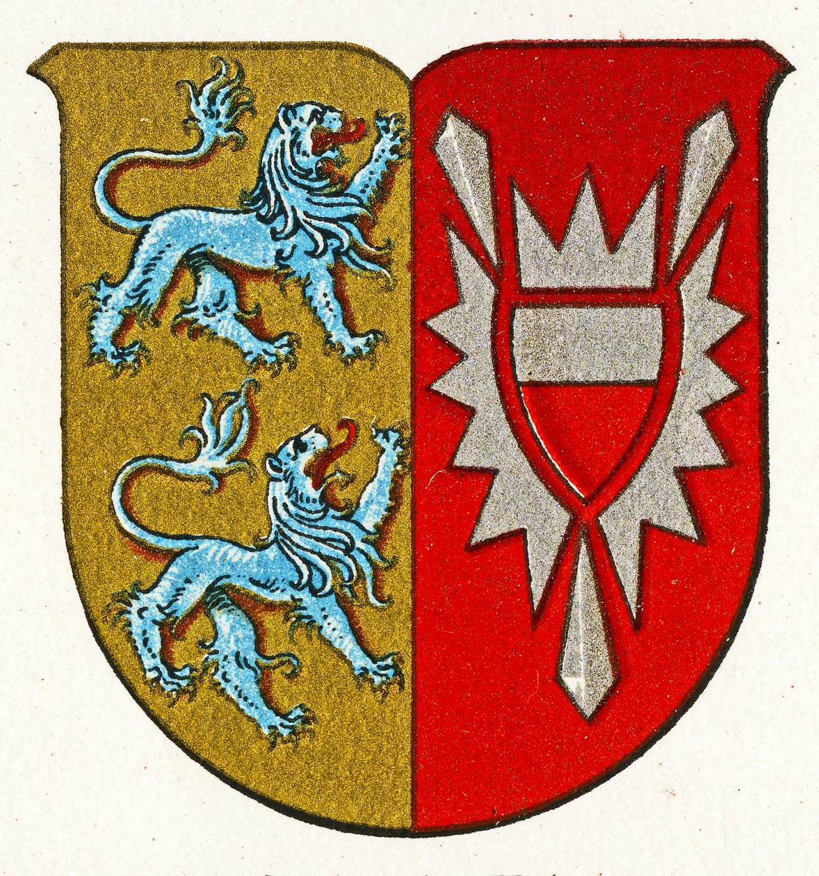 Herb Szlezwika-Holsztynu, ok.1898 autorstwa German School