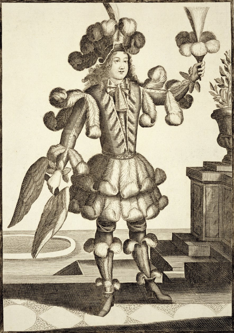 Kostium dla handlarza piórami, wyd. Gerarda Valcka (16512-1726) c.1690 autorstwa German School