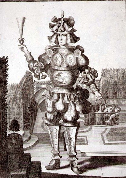 Kostium dla handlarza szkłem i naczyniami, wyd. Gerard Valck (1651/2-1726) c.1690 (rycina) autorstwa German School