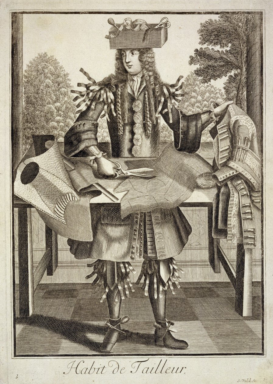 Kostium dla krawca, wyd. Gerarda Valcka (16512-1726) c.1690 autorstwa German School