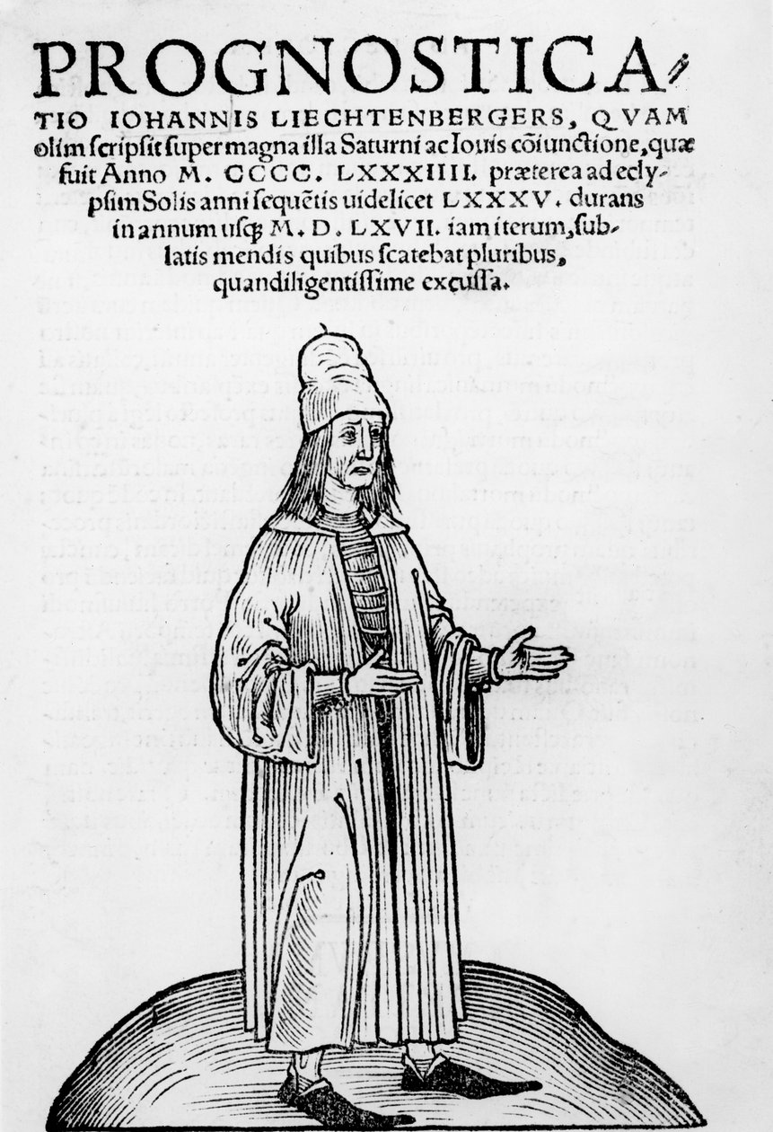 Ilustracja na okładce z Pronosticatio in latino autorstwa Johannesa Lichtenbergera, 1526 autorstwa German School