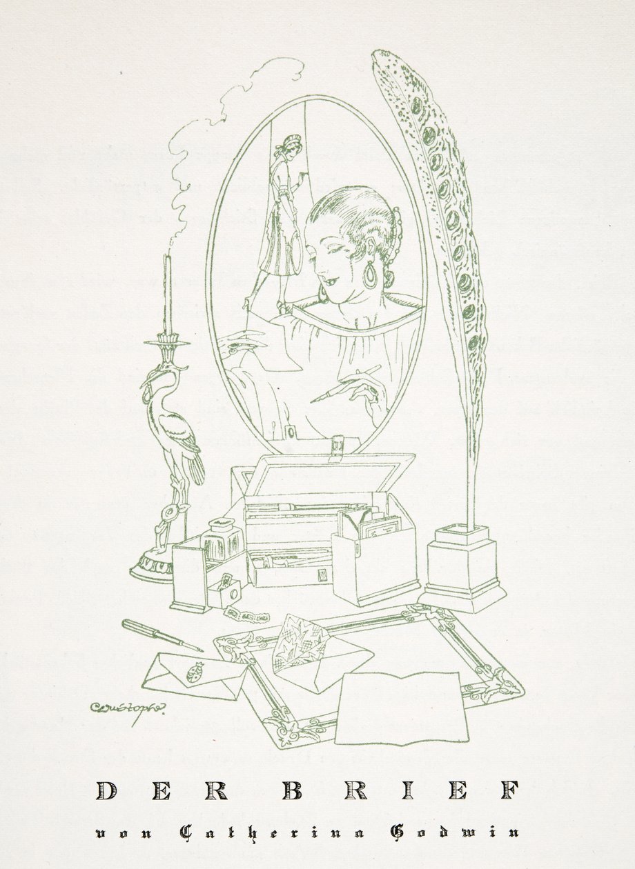 Der Brief by Catherina Godwin, z Styl, wyd. 1922 (odbitka w pochoirze) autorstwa German School