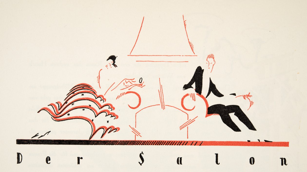 Der Salon from Styl, wyd.1922 (odbitka szablonowa) autorstwa German School