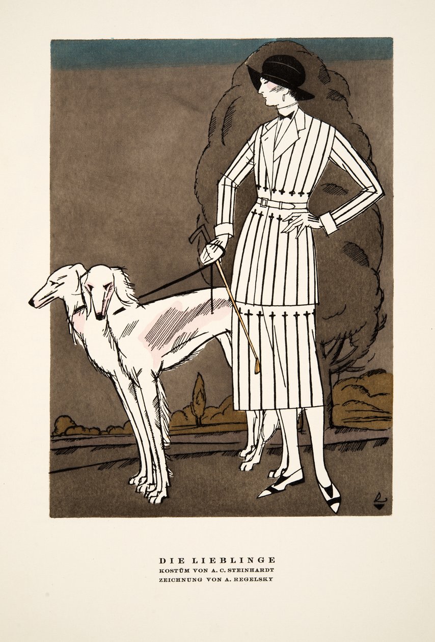 Die Lieblinge", reklama "Mody" autorstwa A. C. Steinhardta, ze "Stylu", wyd. 1922 (druk pochoir) autorstwa German School