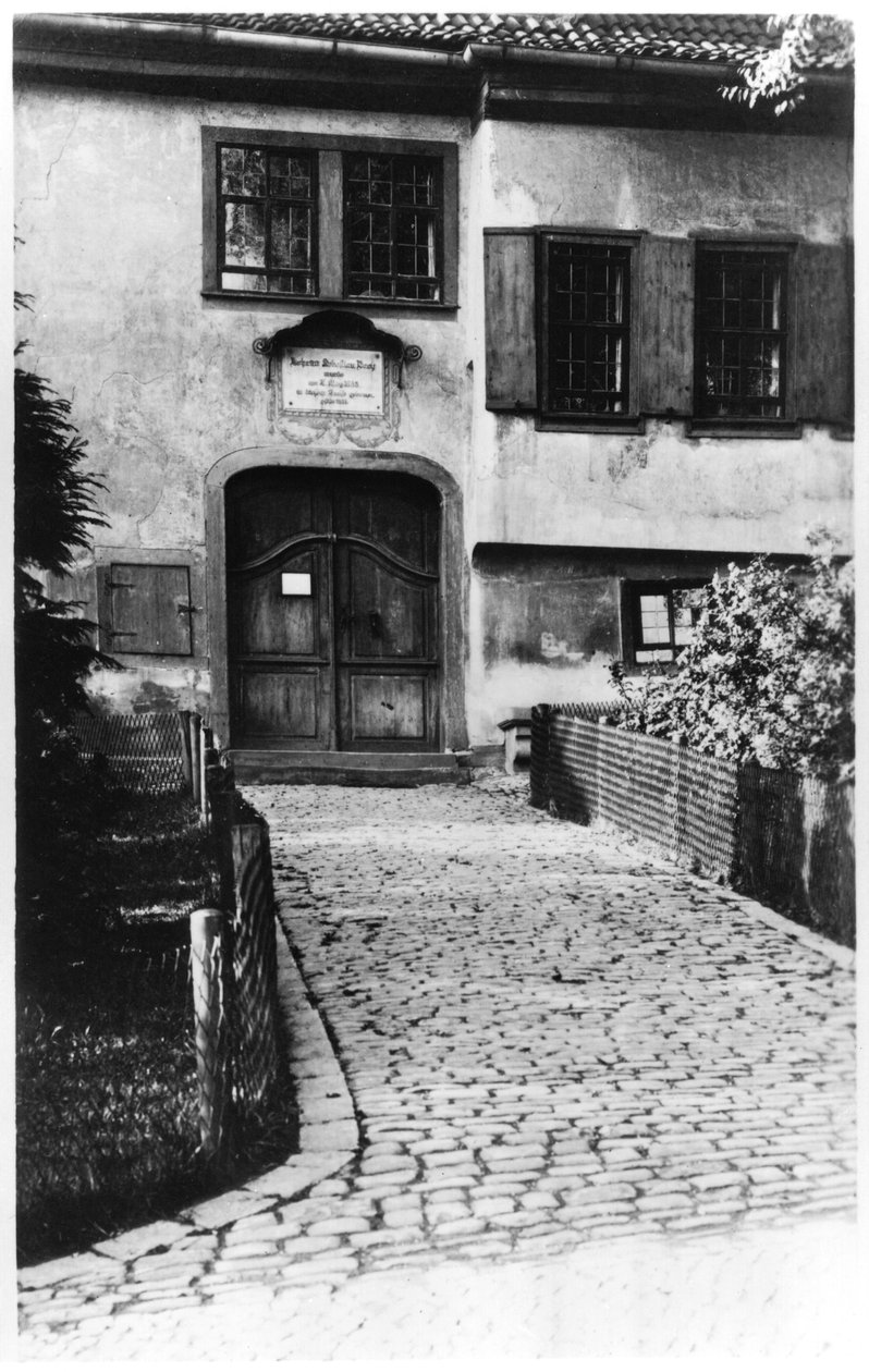 Wejście do domu Jana Sebastiana Bacha (1685-1750) autorstwa German School
