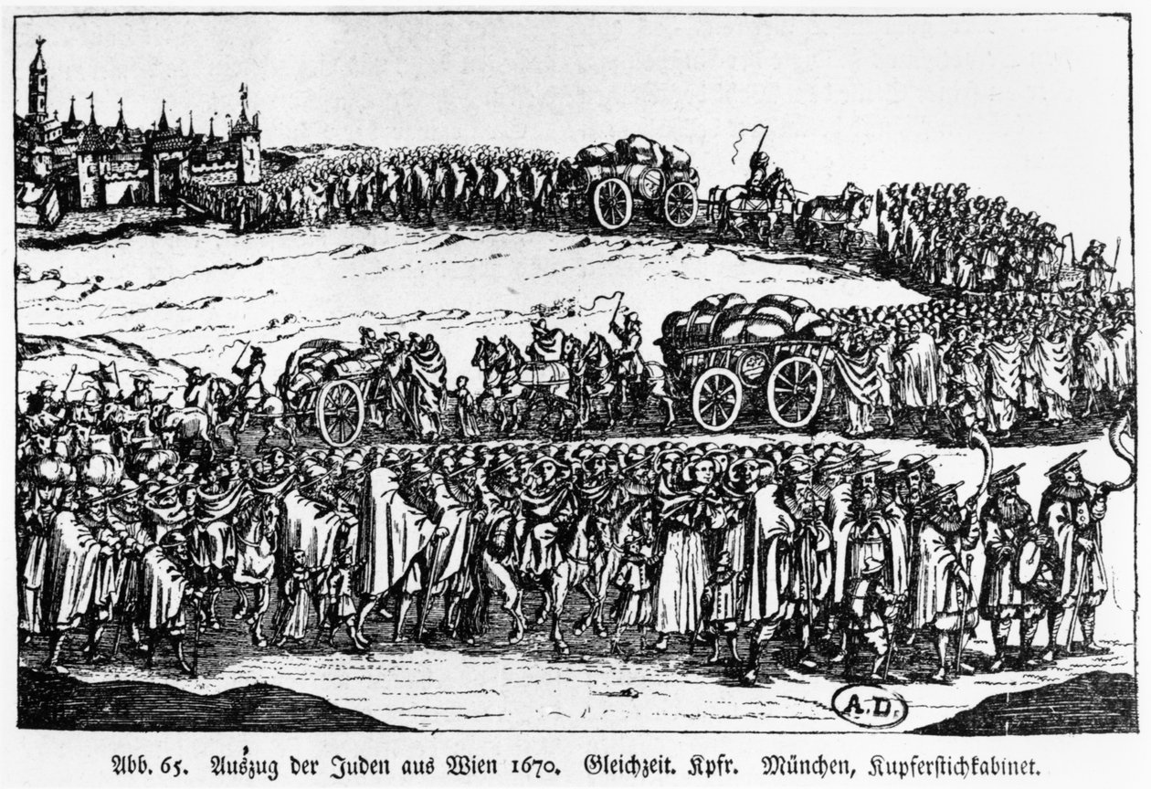 Wypędzenie Żydów z Wiednia, 1670 autorstwa German School