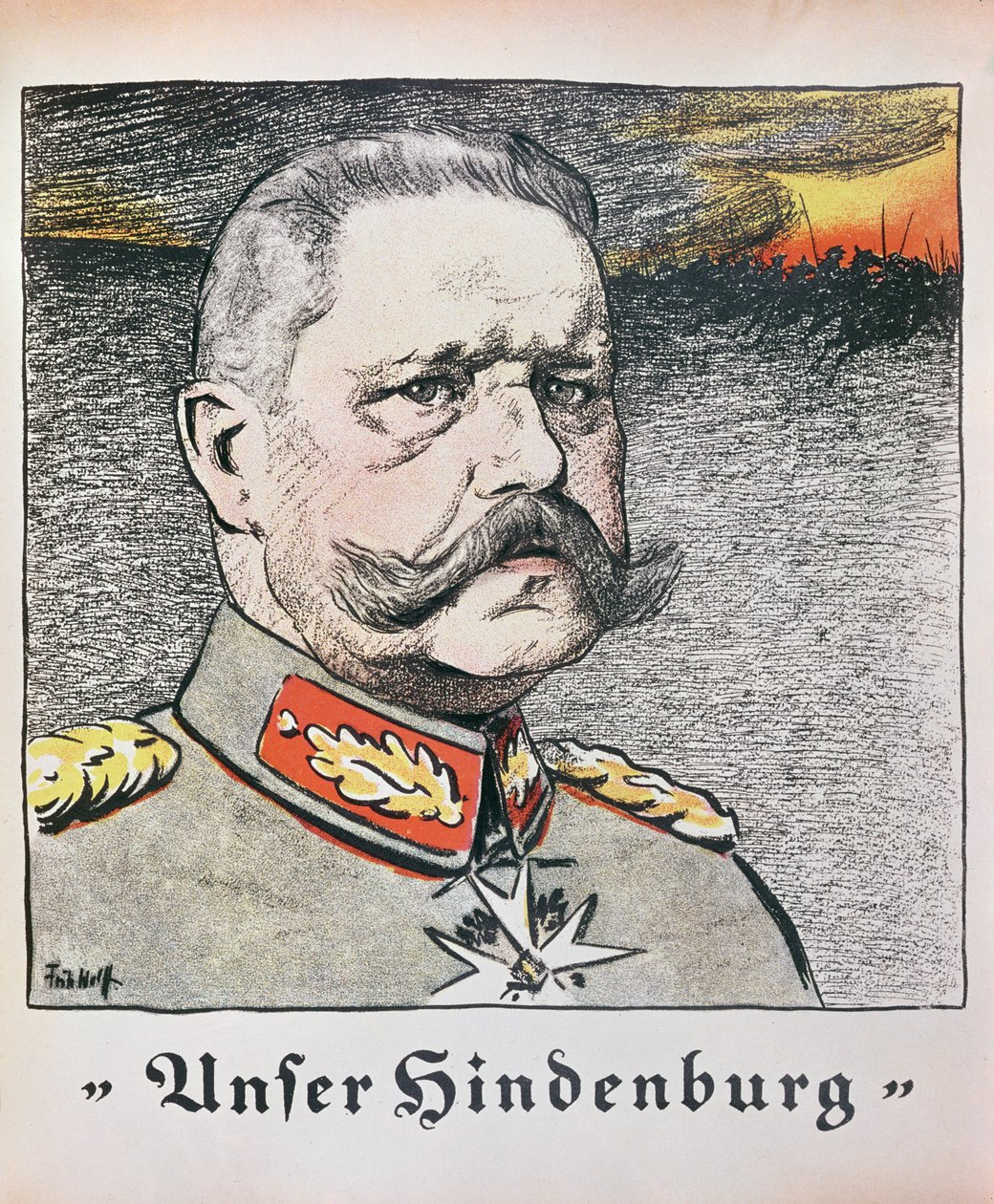 Feldmarszałek Paul Von Hindenburg (1857-1934) 1914 autorstwa German School