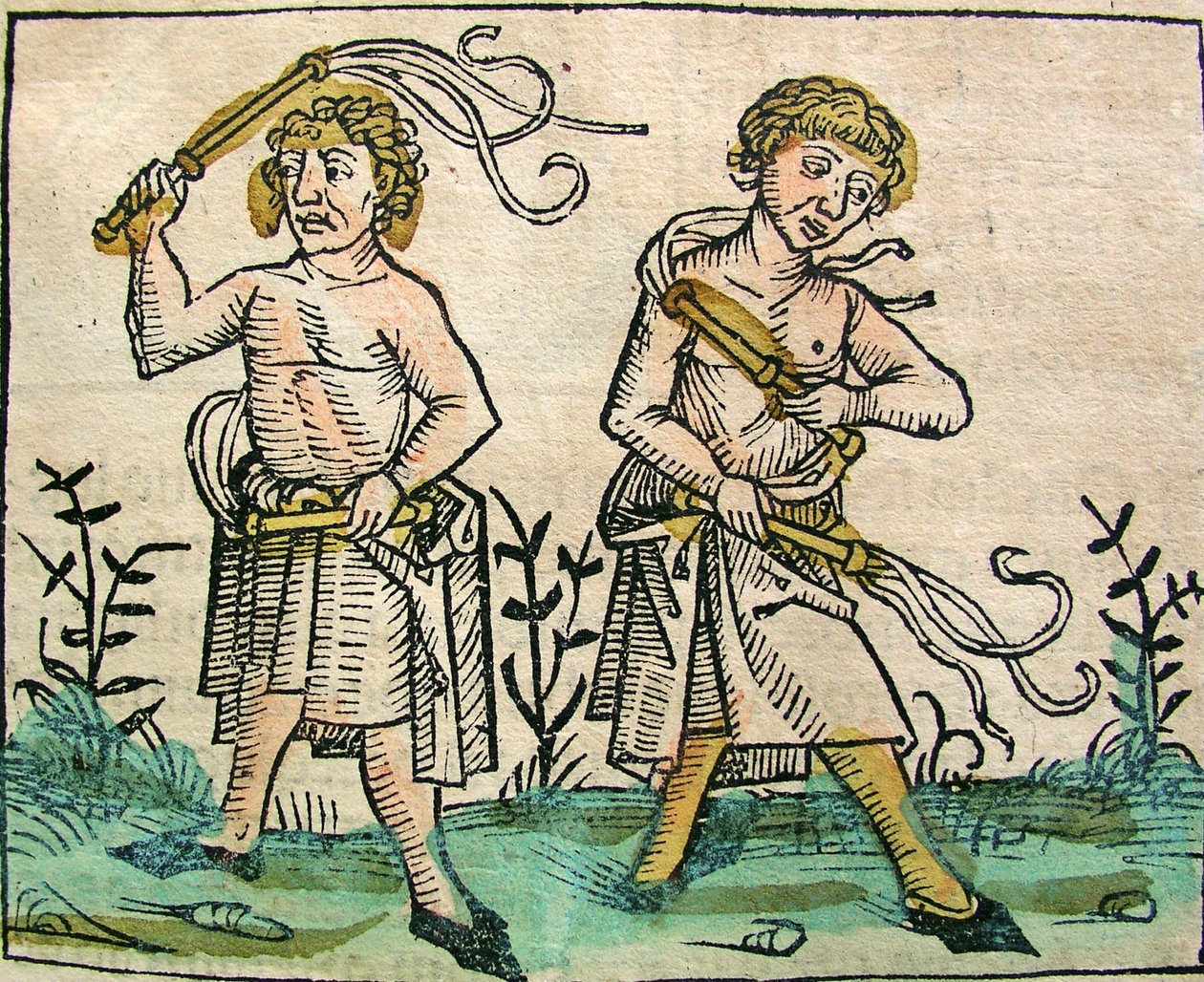 Biczownicy, opublikowana w Kronice Norymberskiej, 1493 autorstwa German School