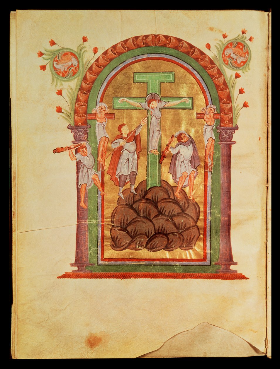 Fol.223v Ukrzyżowanie, z Ewangelii Ottona III, ok. 996 autorstwa German School